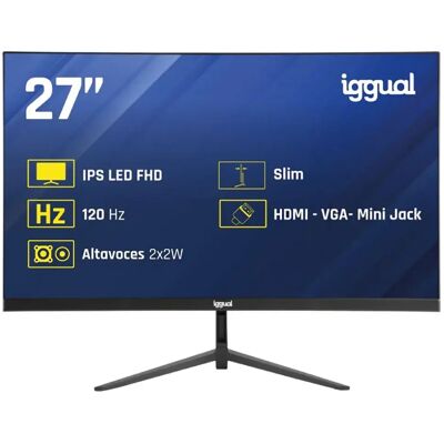 Iggual Écran Igg320792 27´´ Fhd Ips Led 120hz Black One Size unisex - Publicité Iggual Écran Igg320792 27´´ Fhd Ips Led 120hz Black One Size unisex - Publicité