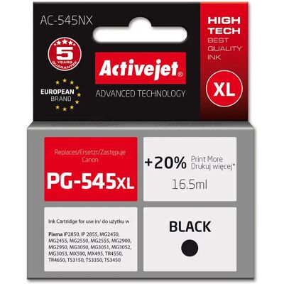 Activejet Cartouches D´encre Compatibles Ac-545nx Canon Pg-545xl Black One Size unisex - Publicité Activejet Cartouches D´encre Compatibles Ac-545nx Canon Pg-545xl Black One Size unisex - Publicité