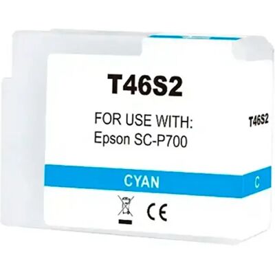 Generico Cartouches D´encre Compatibles Epson T46s2-c13t46s200 Cyan One Size unisex - Publicité Generico Cartouches D´encre Compatibles Epson T46s2-c13t46s200 Cyan One Size unisex - Publicité