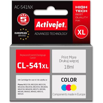 Activejet Cartouches D´encre Compatibles Ac-541nx Cyan/Magenta/Yellow One Size unisex - Publicité Activejet Cartouches D´encre Compatibles Ac-541nx Cyan/Magenta/Yellow One Size unisex - Publicité
