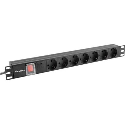 Lanberg Prise Multiple De Rack Pdu-07f-0200-iec-bk 1u 7 Prises Prise Multiple De Rack 8 Prises Black One Size unisex - Publicité Lanberg Prise Multiple De Rack Pdu-07f-0200-iec-bk 1u 7 Prises Prise Multiple De Rack 8 Prises Black One Size unisex - Publicité
