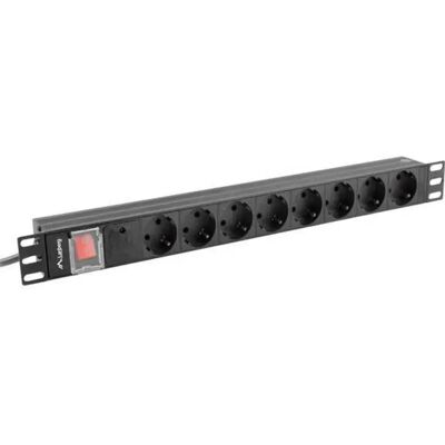Lanberg Multiprise Rack 8 Prises Pdu-08f-0200-bk 1u Black One Size unisex - Publicité Lanberg Multiprise Rack 8 Prises Pdu-08f-0200-bk 1u Black One Size unisex - Publicité