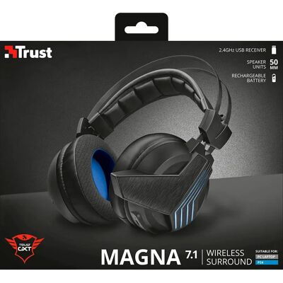 Trust Casque De Jeu Sans Fil Magna Gxt 393 7.1 Black One Size unisex - Publicité Trust Casque De Jeu Sans Fil Magna Gxt 393 7.1 Black One Size unisex - Publicité