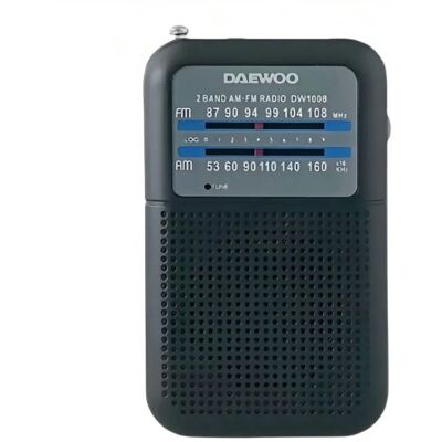 Radio à Transistors Daewoo DW1008BK Noir - Radio - Publicité Radio à Transistors Daewoo DW1008BK Noir - Radio - Publicité