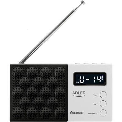 Radio Adler - Numérique AM/FM Réveil Noir et Blanc - Publicité Radio Adler - Numérique AM/FM Réveil Noir et Blanc - Publicité