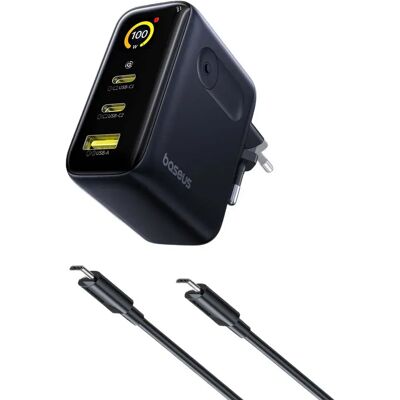 Baseus Chargeur Mural Usb-a Et Usb-c Picogo Ae11 100w Black One Size unisex - Publicité Baseus Chargeur Mural Usb-a Et Usb-c Picogo Ae11 100w Black One Size unisex - Publicité