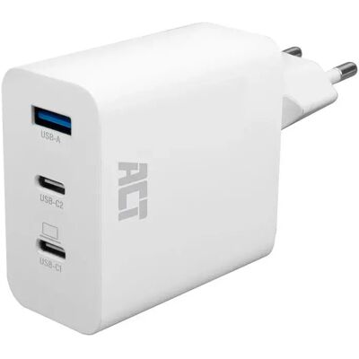 ACT AC2170 Chargeur Rapide USB-C & USB-A Blanc 65W - Publicité ACT AC2170 Chargeur Rapide USB-C & USB-A Blanc 65W - Publicité