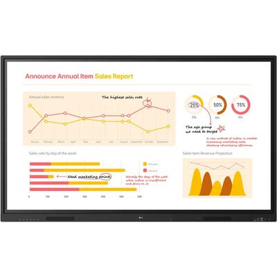 Lg Stylo Interactif 65tr3bq-b.aueq 65´´ Black One Size unisex - Publicité Lg Stylo Interactif 65tr3bq-b.aueq 65´´ Black One Size unisex - Publicité