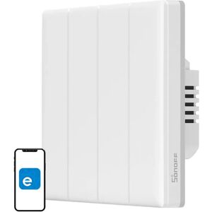 Sonoff Interrupteur Mural Tactile Wifi Intelligent Tx T5 4c 4 Canaux White One Size unisex - Publicité Sonoff Interrupteur Mural Tactile Wifi Intelligent Tx T5 4c 4 Canaux White One Size unisex - Publicité
