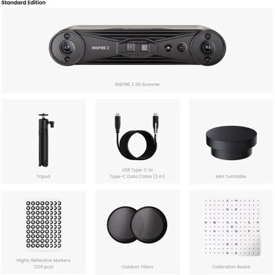 Revopoint Scanner 3d Inspire-2-standard-edition White / Black One Size unisex - Publicité Revopoint Scanner 3d Inspire-2-standard-edition White / Black One Size unisex - Publicité