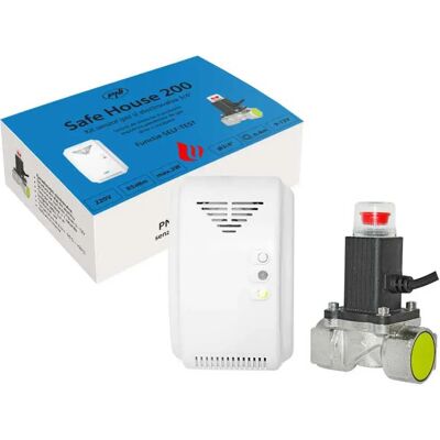 Pni Kit Détecteur De Gaz Safe House 200 + Solénoïde 3/4´´ White / Black One Size unisex - Publicité Pni Kit Détecteur De Gaz Safe House 200 + Solénoïde 3/4´´ White / Black One Size unisex - Publicité