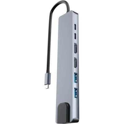 Tnb Hub Iclick 7-in-1 4k Silver One Size - Publicité Tnb Hub Iclick 7-in-1 4k Silver One Size - Publicité