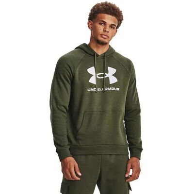Under Armour Sweat à Capuche Rival Fleece Logo Marine OD Green 390 / White 100 XL - Publicité Under Armour Sweat à Capuche Rival Fleece Logo Marine OD Green 390 / White 100 XL - Publicité