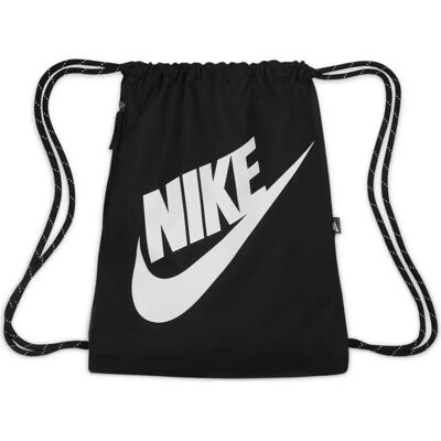 Nike Sac à Cordon Heritage Black / Black / White One Size - Publicité Nike Sac à Cordon Heritage Black / Black / White One Size - Publicité