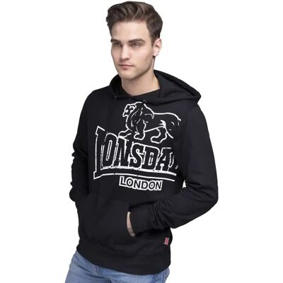 Lonsdale Sweat à Capuche Tadley Black / Ecru 3XL - Publicité Lonsdale Sweat à Capuche Tadley Black / Ecru 3XL - Publicité