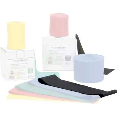 Bandes Élastiques Sans Latex Thera-Band Résistance Forte - 22m - Publicité Bandes Élastiques Sans Latex Thera-Band Résistance Forte - 22m - Publicité