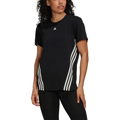 T-Shirt adidas Trainicons 3 Rayures Noire - Gym & Training - Publicité T-Shirt adidas Trainicons 3 Rayures Noire - Gym & Training - Publicité