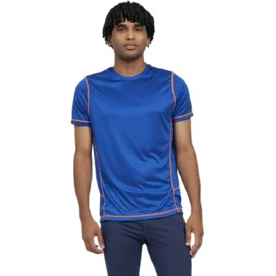 UMBRO Polyester Bleu / Orange T-Shirt à Manches Courtes - T-Shirt - Publicité UMBRO Polyester Bleu / Orange T-Shirt à Manches Courtes - T-Shirt - Publicité