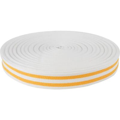 Sporti France Ceinture D´arts Martiaux 50m White / 2 Yellow Lines One Size - Publicité Sporti France Ceinture D´arts Martiaux 50m White / 2 Yellow Lines One Size - Publicité