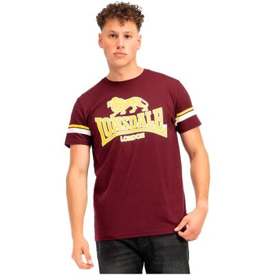 Lonsdale T-shirt à Manches Courtes Methley Oxblood / Yellow / White XL - Publicité Lonsdale T-shirt à Manches Courtes Methley Oxblood / Yellow / White XL - Publicité