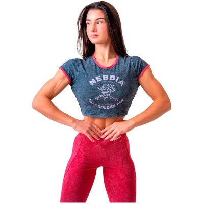 Nebbia Top De Sport Washed Crop Golden Age 782 Black L - Publicité Nebbia Top De Sport Washed Crop Golden Age 782 Black L - Publicité
