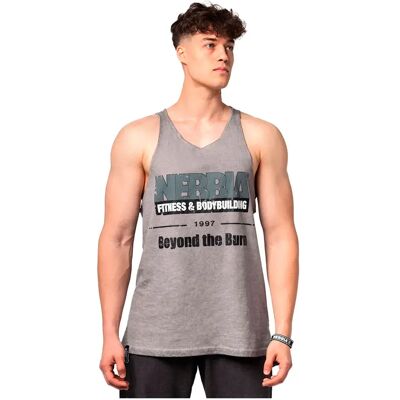 Nebbia T-shirt Sans Manches Washed-off Oversized Stringer Max Out 359 Light Grey XL - Publicité Nebbia T-shirt Sans Manches Washed-off Oversized Stringer Max Out 359 Light Grey XL - Publicité