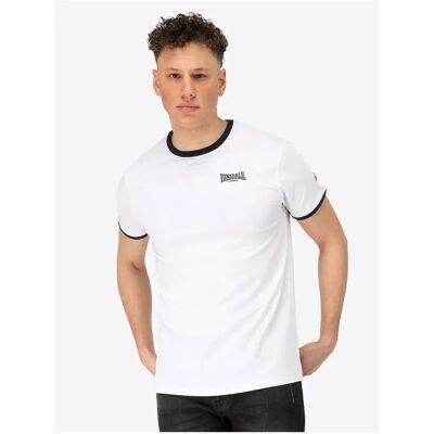 Lonsdale T-shirt à Manches Courtes Trelill White / Navy S - Publicité Lonsdale T-shirt à Manches Courtes Trelill White / Navy S - Publicité