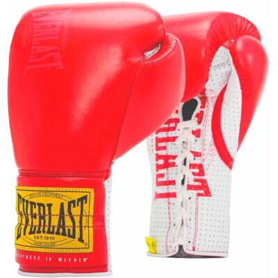 Everlast Gants D´entraînement 1910 Sparring Laced Red 12 oz - Publicité Everlast Gants D´entraînement 1910 Sparring Laced Red 12 oz - Publicité