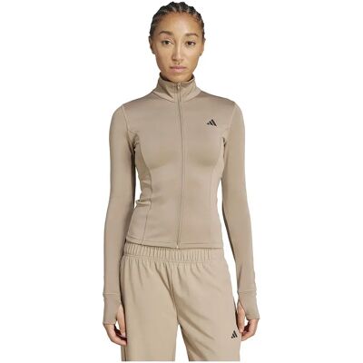 Adidas Sweat-shirt à Zip Optime Essentials Chalky Brown L - Publicité Adidas Sweat-shirt à Zip Optime Essentials Chalky Brown L - Publicité