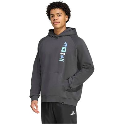 Adidas Sweat à Capuche Power Graphic Carbon / Multicolor M - Publicité Adidas Sweat à Capuche Power Graphic Carbon / Multicolor M - Publicité
