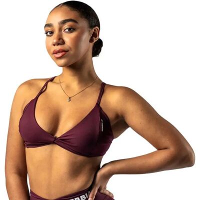 Nebbia Soutien-gorge De Sport Medium-support Twist-knot 423 Dark Red S - Publicité Nebbia Soutien-gorge De Sport Medium-support Twist-knot 423 Dark Red S - Publicité