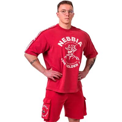 Nebbia T-shirt à Manches Courtes Washed Oversized Golden Age 790 Red M - Publicité Nebbia T-shirt à Manches Courtes Washed Oversized Golden Age 790 Red M - Publicité