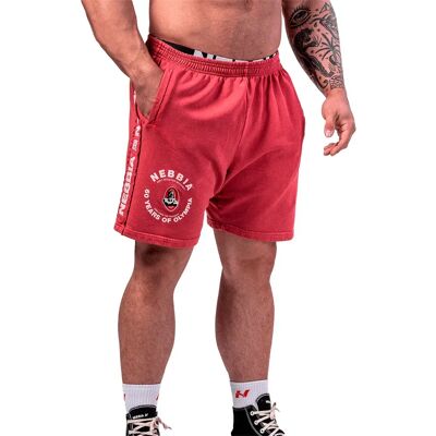 Nebbia Short De Sport Washed Sweat Legend 786 Red 3XL - Publicité Nebbia Short De Sport Washed Sweat Legend 786 Red 3XL - Publicité
