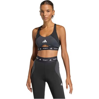 Adidas Soutien-gorge De Sport à Impact Moyen Techfit Workout Color Block Black / Carbon L - Publicité Adidas Soutien-gorge De Sport à Impact Moyen Techfit Workout Color Block Black / Carbon L - Publicité