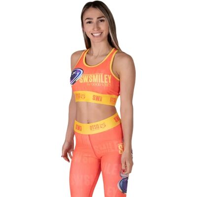 Otso Haut De Sport à Impact Moyen S.w.smiley Sensoral Shimmer Orange S - Publicité Otso Haut De Sport à Impact Moyen S.w.smiley Sensoral Shimmer Orange S - Publicité