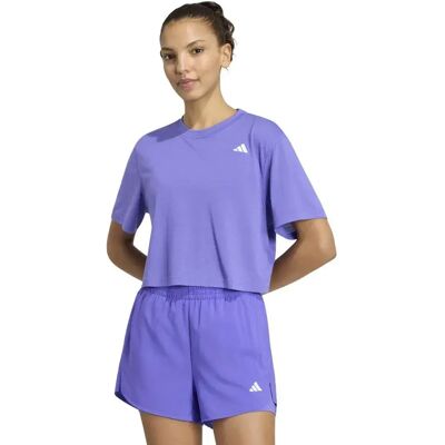Adidas T-shirt à Manches Courtes Train Essentials Boxy Workout Solar Purple XS - Publicité Adidas T-shirt à Manches Courtes Train Essentials Boxy Workout Solar Purple XS - Publicité