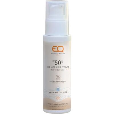 Eq Crème Solaire Tinted Sun Milk Spf50 1l Bio Cosmos - Publicité Eq Crème Solaire Tinted Sun Milk Spf50 1l Bio Cosmos - Publicité
