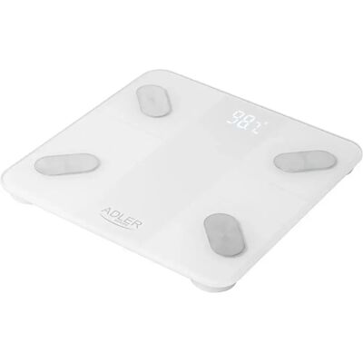 Adler - AD 8186w - Blanc - Verre trempé - Digital Bathroom Scale - Publicité Adler - AD 8186w - Blanc - Verre trempé - Digital Bathroom Scale - Publicité