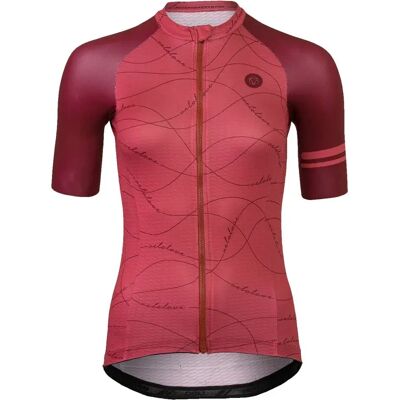 Maillot Velo Wave Rose Agu - Femme - Publicité Maillot Velo Wave Rose Agu - Femme - Publicité