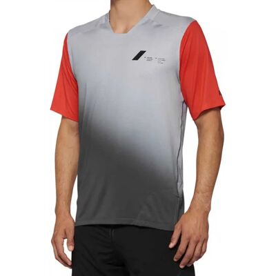 Maillot VTT manches courtes 100% Celium SP22 rouge/gris- L - Publicité Maillot VTT manches courtes 100% Celium SP22 rouge/gris- L - Publicité