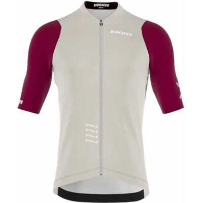 Maillot Bioracer Icon 2025 enfant - gris clair bordeaux - Publicité Maillot Bioracer Icon 2025 enfant - gris clair bordeaux - Publicité