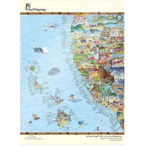 Awesome Maps Affiche West Coast Map - Publicité Awesome Maps Affiche West Coast Map - Publicité