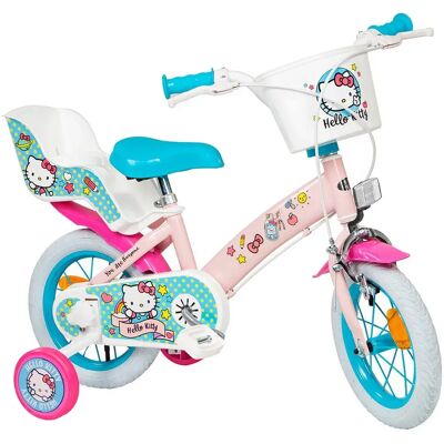 Vélo Hello Kitty 12 Pouces - Vélo pour Filles avec Sécurité - Publicité Vélo Hello Kitty 12 Pouces - Vélo pour Filles avec Sécurité - Publicité