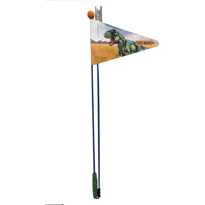 Drapeau de sécurité T-Rex pour enfants - Type de vélo - Publicité Drapeau de sécurité T-Rex pour enfants - Type de vélo - Publicité
