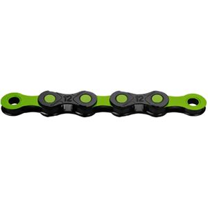 Chaîne pré-lubrifiée KMC X12 DLC - 12 vitesses - Noir / Vert pomme - Chaîne - Publicité Chaîne pré-lubrifiée KMC X12 DLC - 12 vitesses - Noir / Vert pomme - Chaîne - Publicité