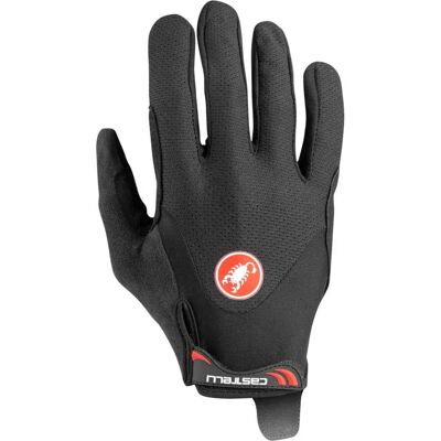 Gants de Cyclisme Castelli Arenberg Gel - Noir - Doigts Longs - Publicité Gants de Cyclisme Castelli Arenberg Gel - Noir - Doigts Longs - Publicité