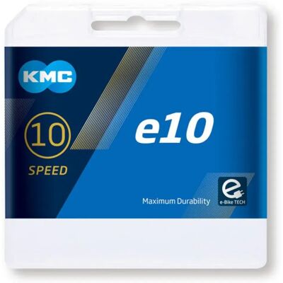 Chaîne KMC e10 - 138 Maillons pour E-Bike, Gris - Chaîne de Vélo - Publicité Chaîne KMC e10 - 138 Maillons pour E-Bike, Gris - Chaîne de Vélo - Publicité