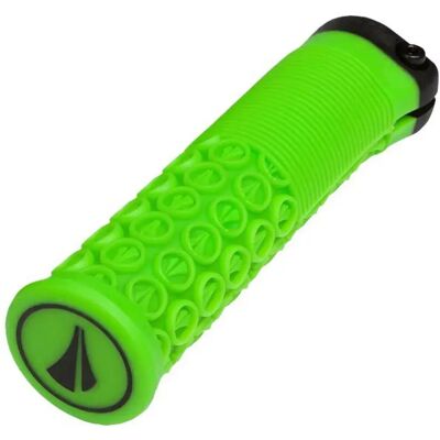 Poignées de Guidon MTB SDG Thrice Lock-On - Vert Néon - 33mm - Publicité Poignées de Guidon MTB SDG Thrice Lock-On - Vert Néon - 33mm - Publicité