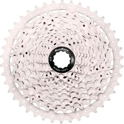 Cassette Sunrace CS-MS3 10 vitesses - Argent 11-46T - Publicité Cassette Sunrace CS-MS3 10 vitesses - Argent 11-46T - Publicité