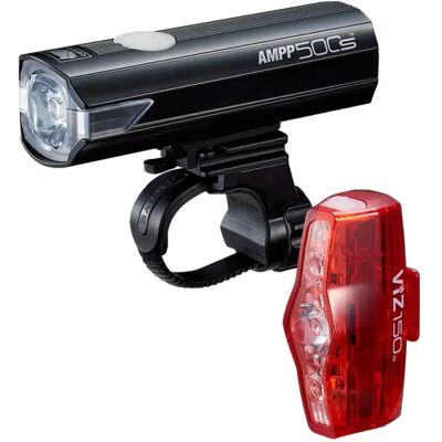 Cateye Ensemble De Lumières Ampp500s + Viz150 - Publicité Cateye Ensemble De Lumières Ampp500s + Viz150 - Publicité